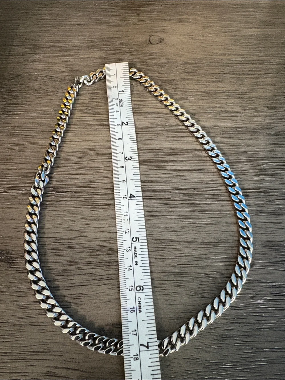 Men's Silver Chain Necklace - Unbranded